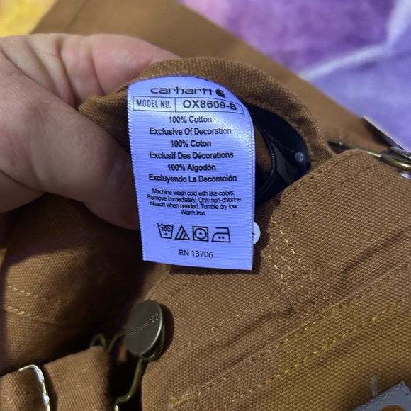 Carhartt Kids Overalls in Rich Brown - Picture 4 of 7